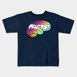 Your Brain On Facts rainbow logo Kids T-Shirt